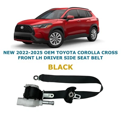 2022 2023 2024 2025 Toyota Corolla Cross cinturón de seguridad delantero izquierdo negro Foto 1 de 4