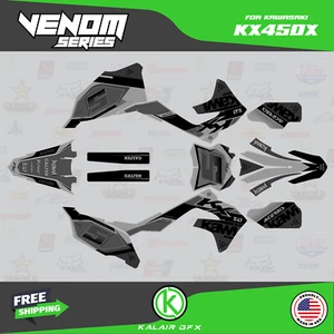 Kit de calcomanías gráficas para Kawasaki KX450X 2021 2022 2023 Venom - gris - Imagen 1 de 6