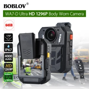 BOBLOV WA7-D Ultra HD 1296P 64GB 2.0" Body Worn Camera Recorder Night Vision Hot