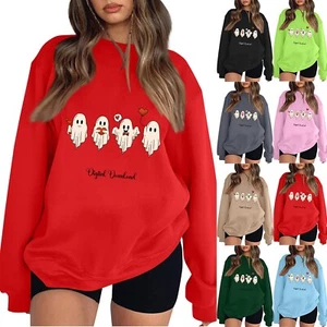 Women's Casual Fashion Valentine's Day Print Long Sleeve O-Neck Sweatshirts - Picture 1 of 36