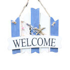 Creative The Mediterranean Sea Style Wooden Metal Crafts Painting Welcome Sign