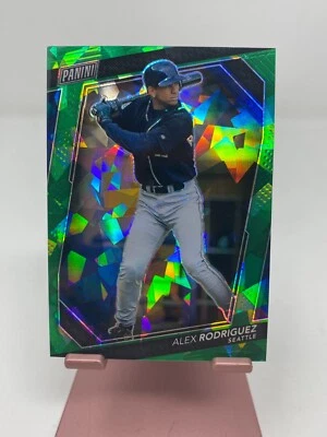 2023 PANINI THE NATIONAL VIP GOLD PACK ALEX RODRIGUEZ CRACKED ICE GREEN 43/99 - Image 1 of 4