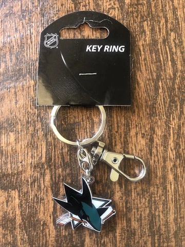 San Jose Sharks Keychain NHL License Key Ring Cover