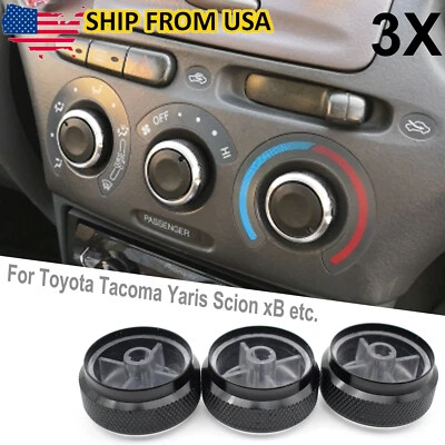 3x Para Toyota Tacoma Yaris Echo Scion XB Interruptor Aire Acondicionado Control Perilla A/C. Foto 1 de 4