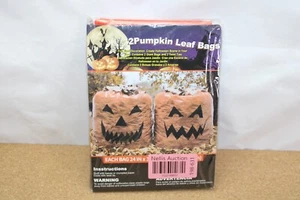 2er-Pack Kürbisgesicht Blatt Tasche Halloween Rasen Dekor 24 Zollx30 Zoll 2 Taschen Halloween - Bild 1 von 1