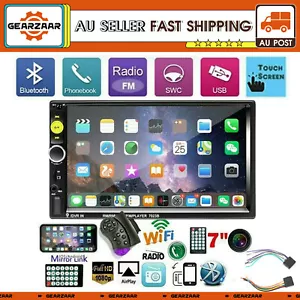7" Double 2DIN Head Unit Car Stereo MP5 Player Touch Screen BT Radio FM/USB/AUX~ - Picture 1 of 12