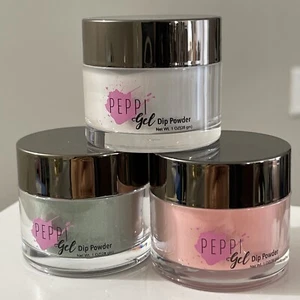 Peppi Gel Nail Dip Powder Jar of Hearts, Be Mind, Peppi Love 1 oz each Sealed! - Picture 1 of 4