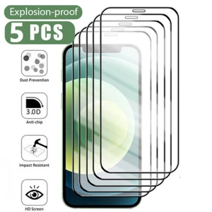 Tempered Glass Film Full Cover Protector For iPhone 13 14 15 Pro Max 12 11 XS - Photo 1 sur 21