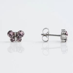 Studex Sensitive Butterfly Hypoallergenic Earrings June - Alexandrite - Picture 1 of 1