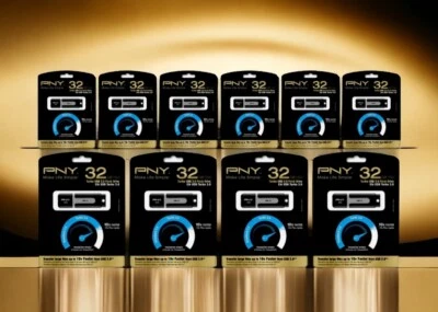 PNY Turbo 32GB USB 3.0 Flash Drive - P-FD32GTBAT2-GE BRAND NEW 10 Pack Lot - Image 1 of 4