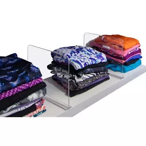 Closet Organization with Acrylic Clear Shelf Dividers - Closet Shelf Organize... - Picture 1 of 8
