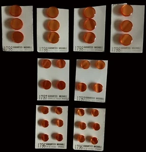 Lot 32 neue orange Kunststoff Schaftknöpfe B Blumenthal 1798 1797 1796 Karten 4 Größen - Bild 1 von 4
