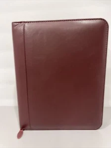 At A Glance Organizer zippered Brown 3 rings planner 8.5”X 10” 1/4 - Picture 1 of 12