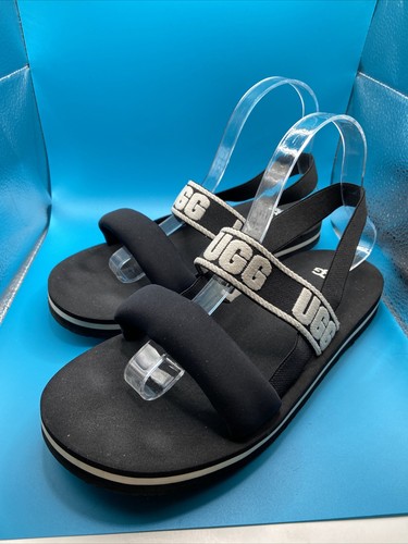 Sandali donna Ugg bianco e nero S N 1112973K. Taglia 6 U.S. Us intime ottimeioni