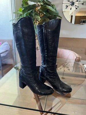 Calleen Cordero Ursula Knee High Boots, Black Aztek, Size 9, 3” Heel - Image 1 of 4