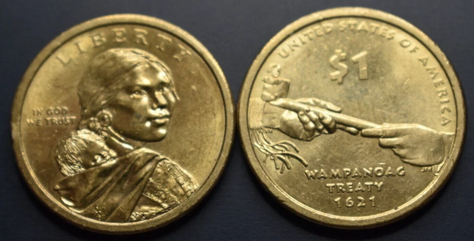 2011 P Sacagawea Native American Golden Dollar - Image 1 of 1