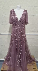 Ever Pretty Purple Orchid Sequinned Ball Gown Occasion Dress. BNWT - Size XL/16 - Picture 1 of 14
