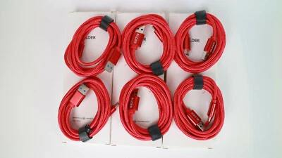 Lote 3X Paquete de 2 Cable USB Tipo C de 6 Pies USB-C a USB 3.0 Nylon Trenzado Samsung Huawei Foto 1 de 4