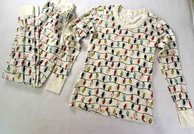 Hanna Anderson Women's Christmas Holiday Lights 2pc Pajama Set Small - Image 1 of 4