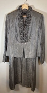 Jessica Howard Jacket Dress Womens 16 Event Glam Cocktail Occasion Wedding Bling - Picture 1 of 19