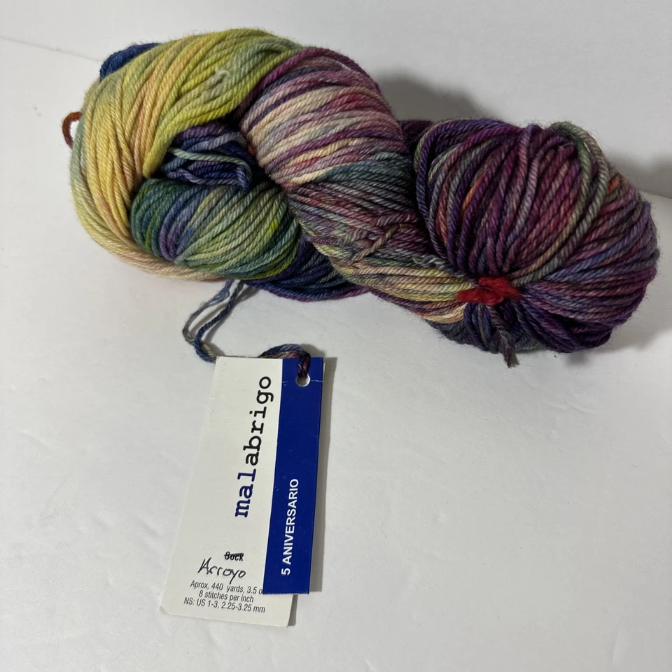 Malabrigo ARROYO  Yarn 440 Yards 100% Superwash Merino Wool Kettle Dyed - Image 1 of 4