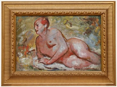 Seguidor de Ivon Hitchins (1893-1979) - Óleo enmarcado, reclinado en el prado Foto 1 de 4