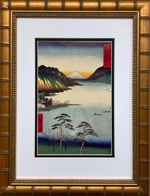 Utagawa Hiroshige "Lago Suwa en la provincia de Shinano" Nuevo Arte Japonés Enmarcado Personalizado Foto 1 de 3