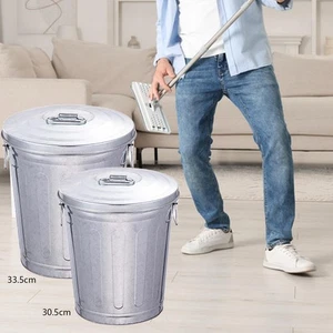 Outdoor Metal Trash Can Compost Bin Heavy Duty for Waste Management Solution - Picture 1 of 15