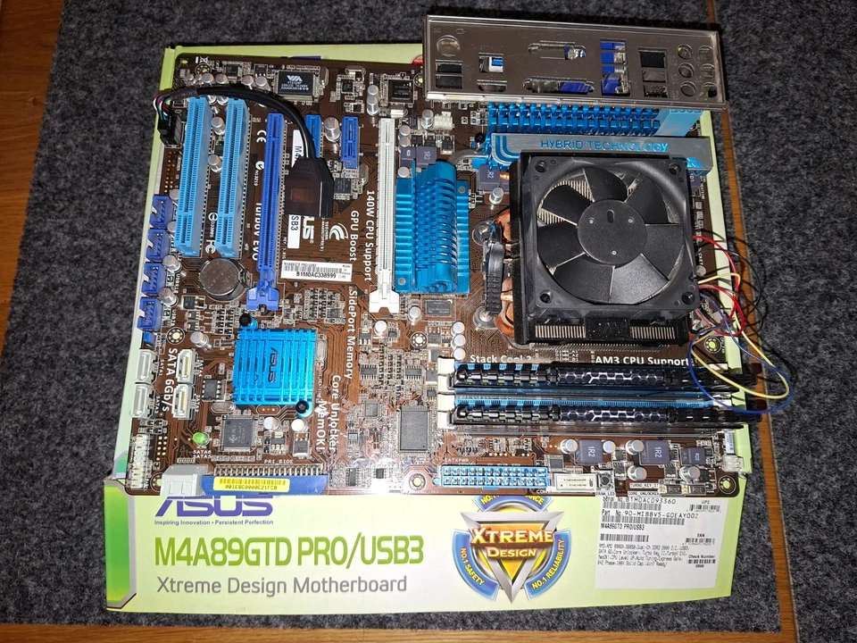 ASUS M4A89GTD PRO/UBS3 Mainboard + AMD Phenom II X4 955 + 8 GB CORSAIR DDR3-RAM - Bild 1 von 1