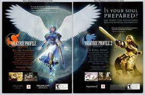 Valkyrie Profile Playstation 2 PSP Juego Promo 2006 Anuncio de 2 páginas - Imagen 1 de 5