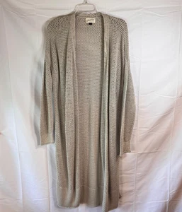 Universal Thread Maxi Open Knit Open Cardigan Beige Damen Gr. XXL Boho Bauern - Bild 1 von 6