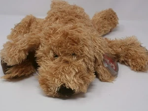 Peluche Ty Classic Calhoun cucciolo cane floppy marrone chiaro 13" 2003 TySilk vintage - Foto 1 di 4