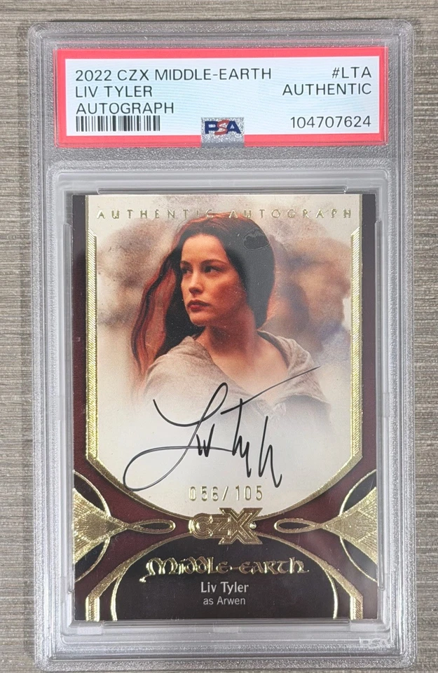 Liv Tyler On Card Signed 2022 CZX Middle Earth /105 Autograph Auto PSA Authentic - Image 1 of 2