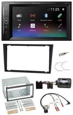 Pioneer DAB Lenkrad 2DIN Bluetooth USB Autoradio für Opel Corsa C Vectra C charc - Bild 1 von 4