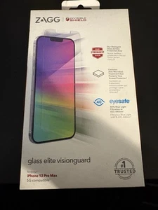 New ZAGG InvisibleShield Glass Elite Visionguard Screen for iPhone 13 Pro Max - Photo 1 sur 1