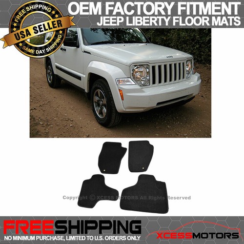 Fits 0813 Jeep Liberty OE Factory Floor Mats Carpet Front & Rear Nylon Black eBay