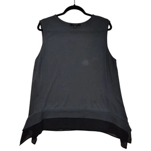 All Saints Arya Tee Tank Top ärmelloses T-Shirt Gr. Large Stufen schwarz *LESEN - Bild 1 von 8