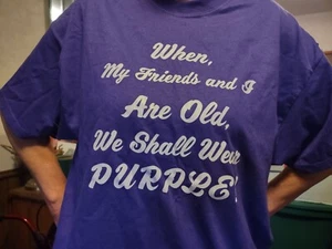 Women's Purple When My Friends and  I Are Old  T-shirt *Red Hat Society* Size 2X - Picture 1 of 4