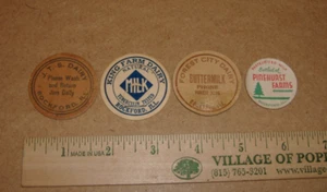 Lot Of 4 Vintage Rockford Illinois Milk Bottle Caps - Picture 1 of 4