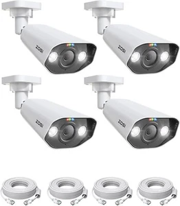 ZOSI 4pcs 5MP Cámara de Vigilancia PoE IP Exterior, Cámara Adicionales para Kits - Imagen 1 de 8