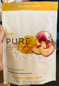 Rain PURE Digestive Health Probiotic Supplement - 30 PEACH MANGO Packets - NIB! - Picture 1 of 2