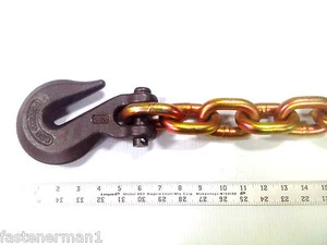 (1) Cadena de transporte 5/8"x 9' Grado 70 - HECHA EN EE. UU. - Con ganchos de agarre G70 - Imagen 1 de 5