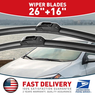 Juego de limpiaparabrisas delantero de 26"+16" para Hyundai Genesis 2015-2016 OEM Foto 1 de 4