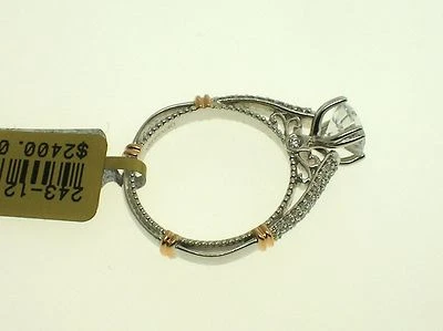  VERRAGIO 14K PARISIAN D-114 MOUNT 0.25 CTW DIAMONDS-SIZE 6.5 US-RETAIL $2400 - Image 1 of 4