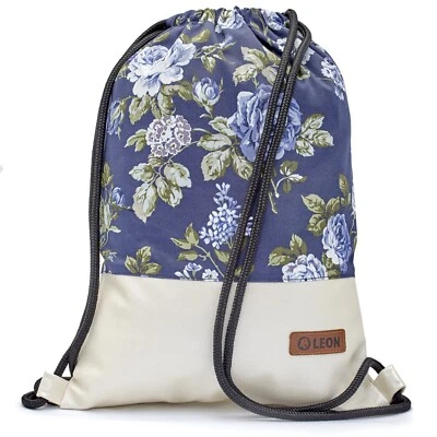 Leon By Bers Premium Turnbeutel Rucksack 35x45cm "DUNKELBLAUROSE PU PERLMUTT" - Bild 1 von 4