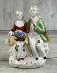 Vintage Made In Occupied Japan Porcelain Figurine Man & Woman Victorian 4.5X3” - Picture 1 of 15