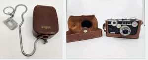 Argus C3 f/3.5 lens 50mm Cintar Film Camera w Leather Case W L3 Exposure Meter - Picture 1 of 24