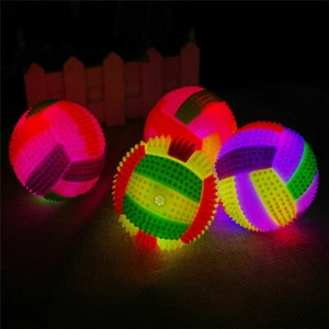 LED Volleyball Flashing Light Up Color Changing Bouncing Hedgehog Ball Dog Toys^ - Picture 1 of 6