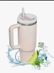 40 fl oz cup Dupe Straw Lid Insulated Stainless Steel, Water Bottle Tumbler - Picture 1 of 4