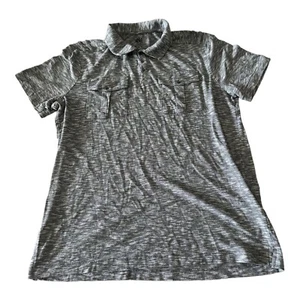 Rock & Republic Poloshirt Herren Large grau Militär Pattentaschen Pullover Preppy - Bild 1 von 8